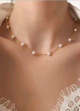 Load image into Gallery viewer, PEARL STATION NECKLACE