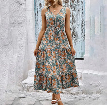 Load image into Gallery viewer, High Waist Floral Dress

