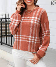 Load image into Gallery viewer, Plaid Crewneck Sweater
