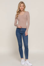 Load image into Gallery viewer, Long Sleeve Lace Trim Top
