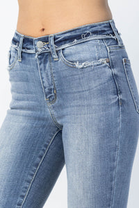 Distressed Hem Judy Blue Jeans Plus