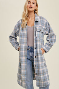 Long Plaid Shacket