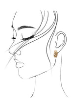 Load image into Gallery viewer, CHECKER HOOP EARRING
