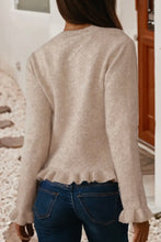 Load image into Gallery viewer, Ruffle Trim Cardigan
