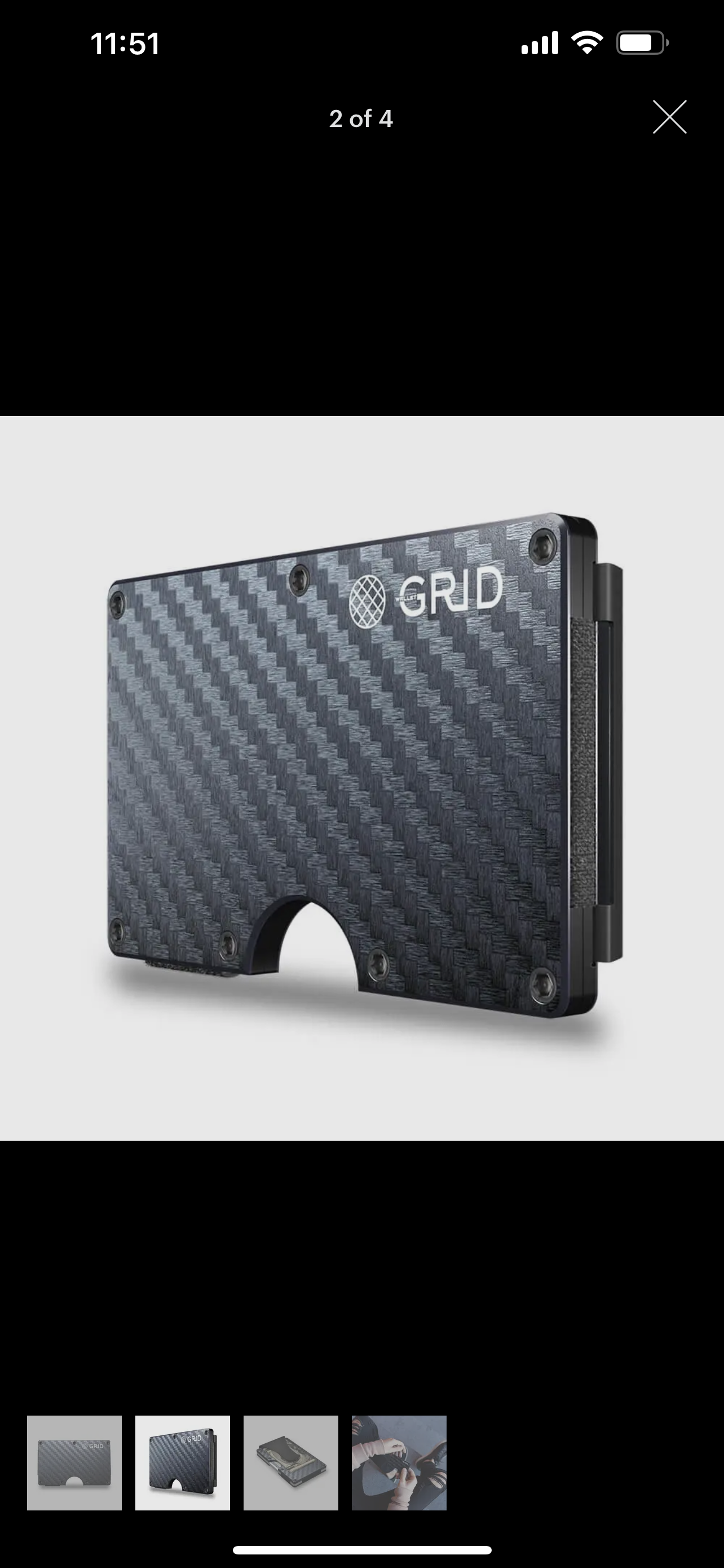 Gunmetal Grid Wallet