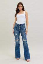 Load image into Gallery viewer, Judy Blue Distressed Flare Jean
