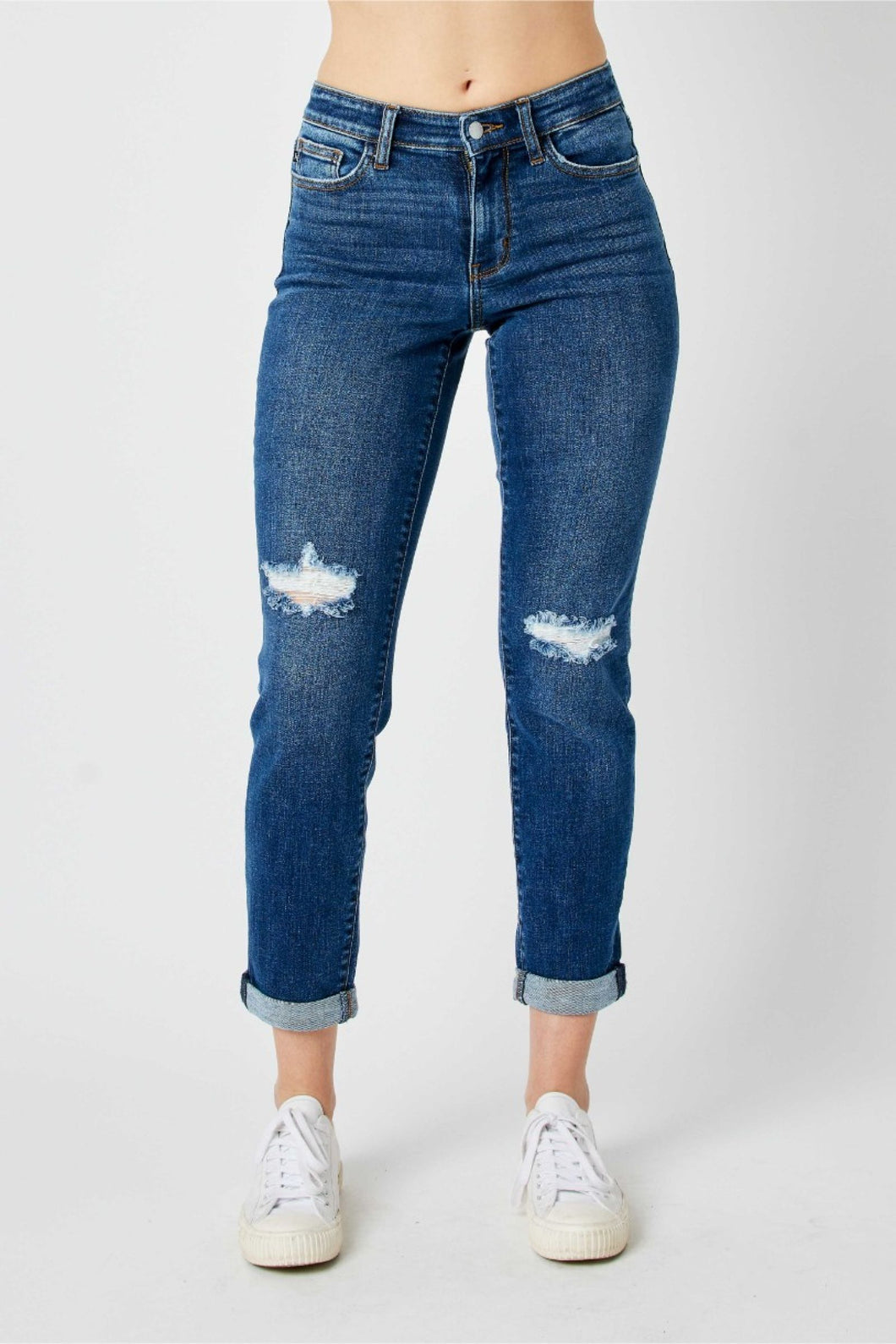 Judy Blue Plus Mid-Rise Crop