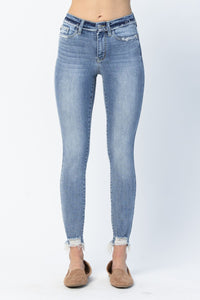 Distressed Hem Judy Blue Jeans Plus