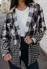 Load image into Gallery viewer, Plaid Patchwork Shacket
