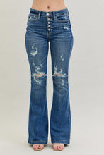 Load image into Gallery viewer, Judy Blue Distressed Flare Jean
