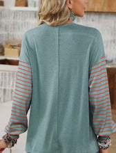 Load image into Gallery viewer, Striped Contrast Long Sleeve T-Shirt

