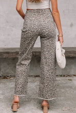 Load image into Gallery viewer, Leopard Wide Leg Jeans
