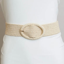Load image into Gallery viewer, Raffia Oval Buckle Belt

