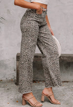 Load image into Gallery viewer, Leopard Wide Leg Jeans
