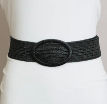 Load image into Gallery viewer, Raffia Oval Buckle Belt
