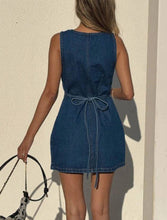 Load image into Gallery viewer, Retro Fashion Vest Denim Dress

