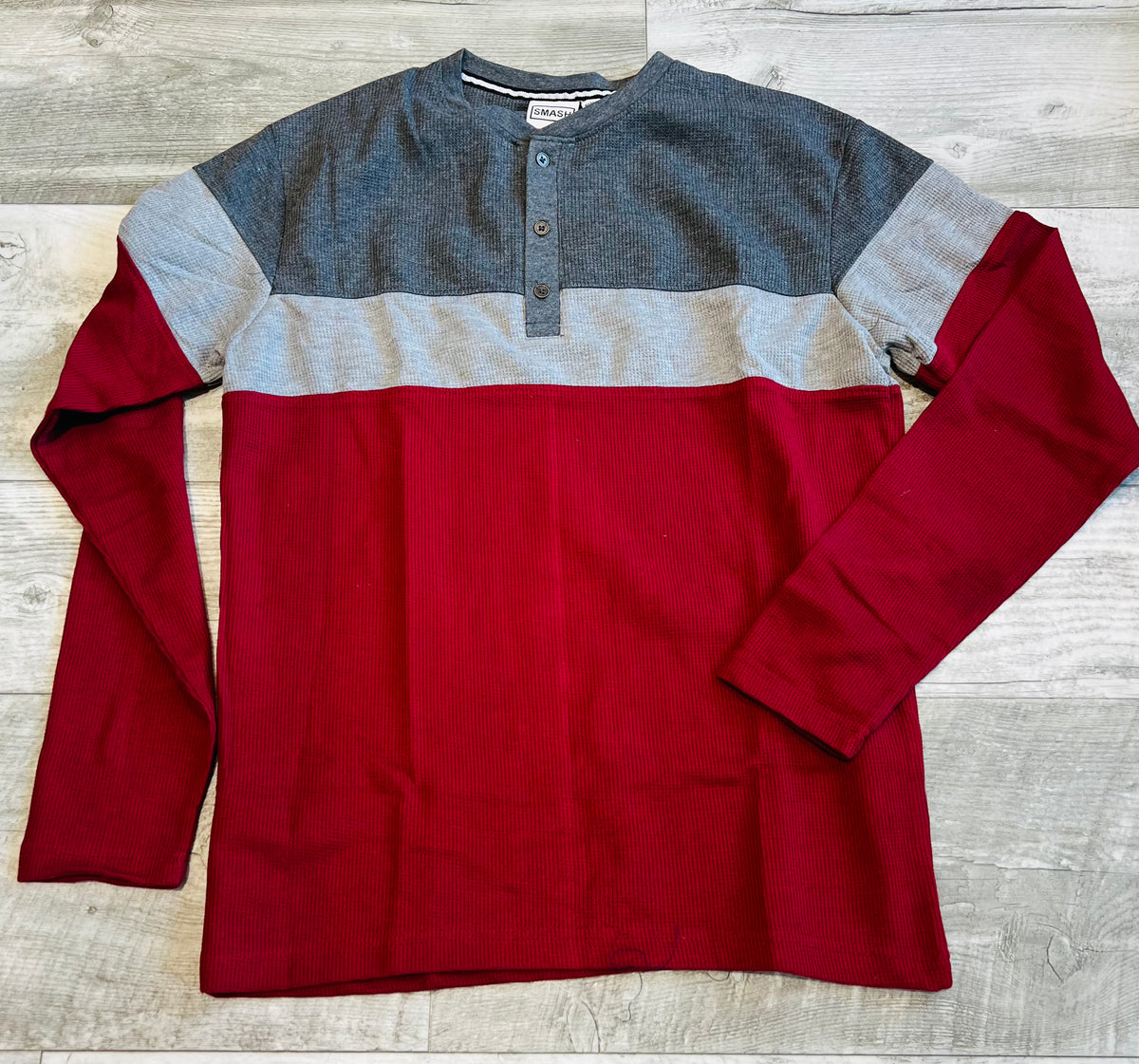 Henley Color Block Thermal