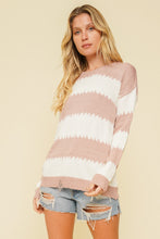 Load image into Gallery viewer, Distressed Stripe Sweater
