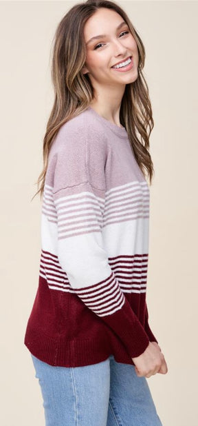 Striped Color Block Sweater