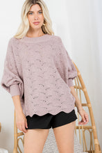 Load image into Gallery viewer, Boatneck Scalloped Sweater
