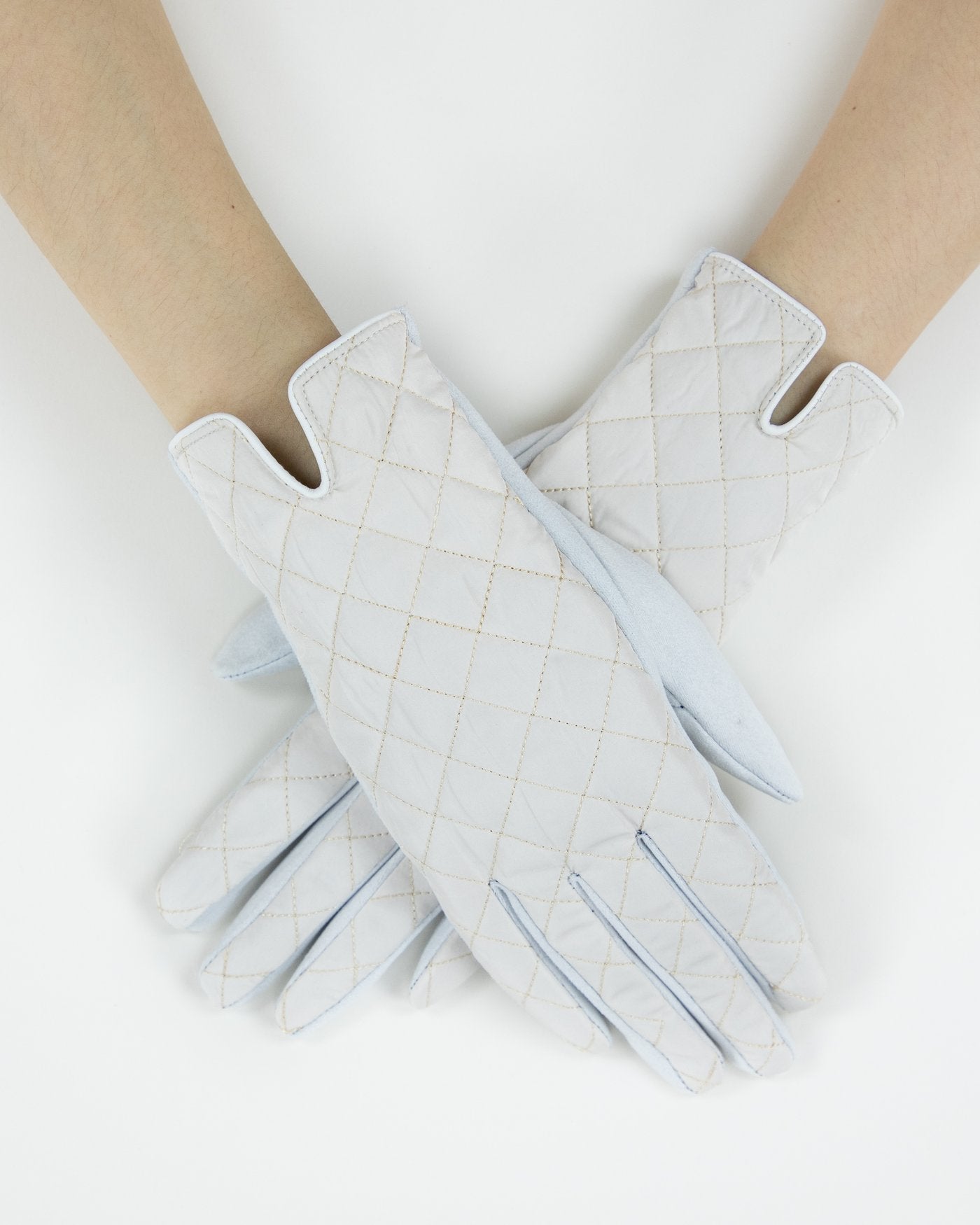 White Quilted Gloves