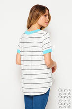 Load image into Gallery viewer, Striped V-Neck Top
