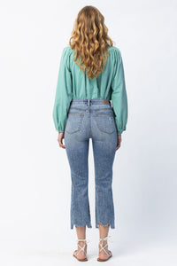 Judy Blue Chew Hem Bootcut Capri