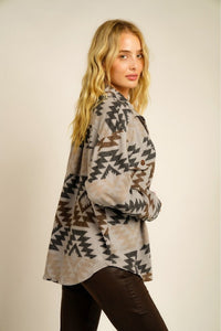 Aztec Print Coat