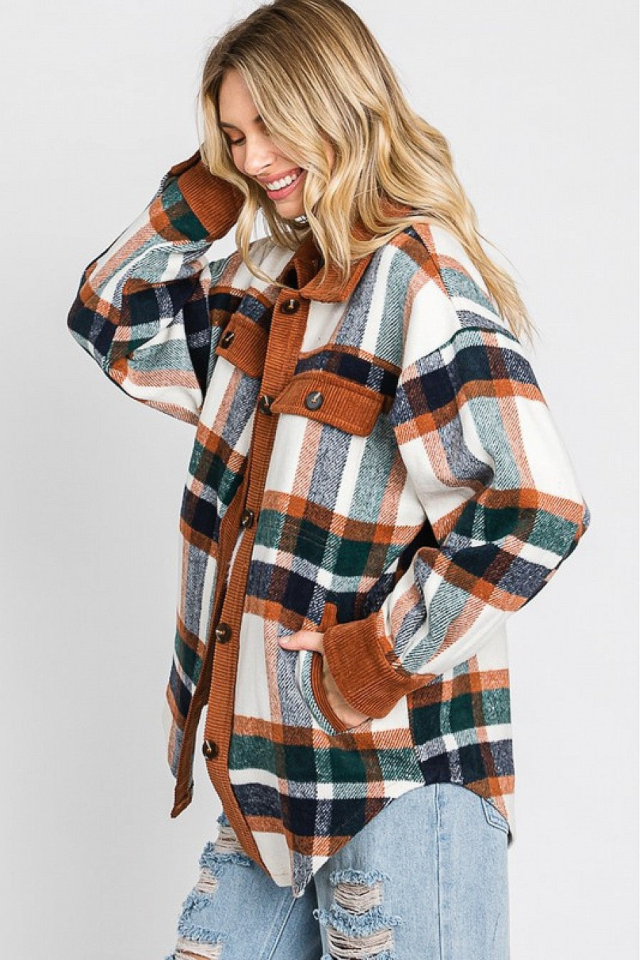 Corduroy Detailed Shacket