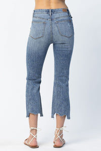 Judy Blue Chew Hem Bootcut Capri