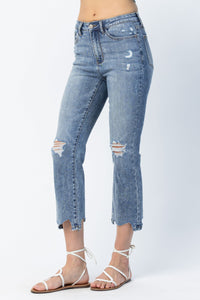 Judy Blue Chew Hem Bootcut Capri Plus