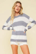 Load image into Gallery viewer, Distressed Stripe Sweater
