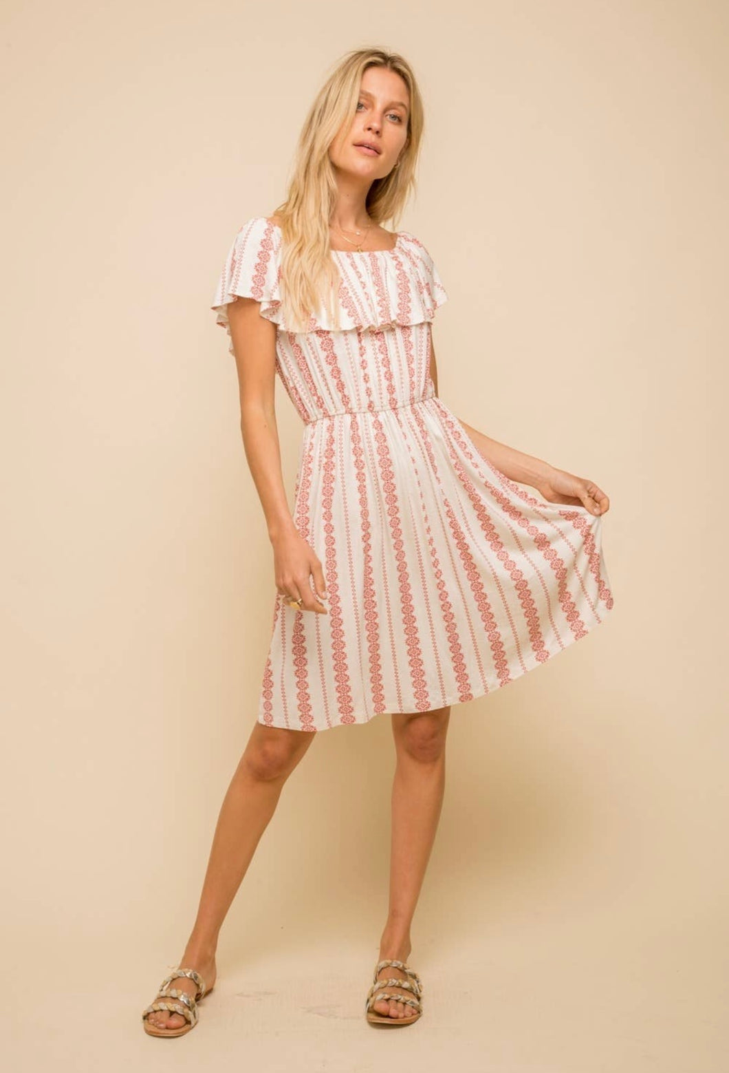 Printed Ruffle Dress