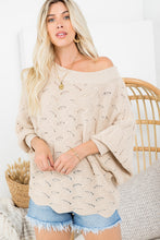 Load image into Gallery viewer, Boatneck Scalloped Sweater
