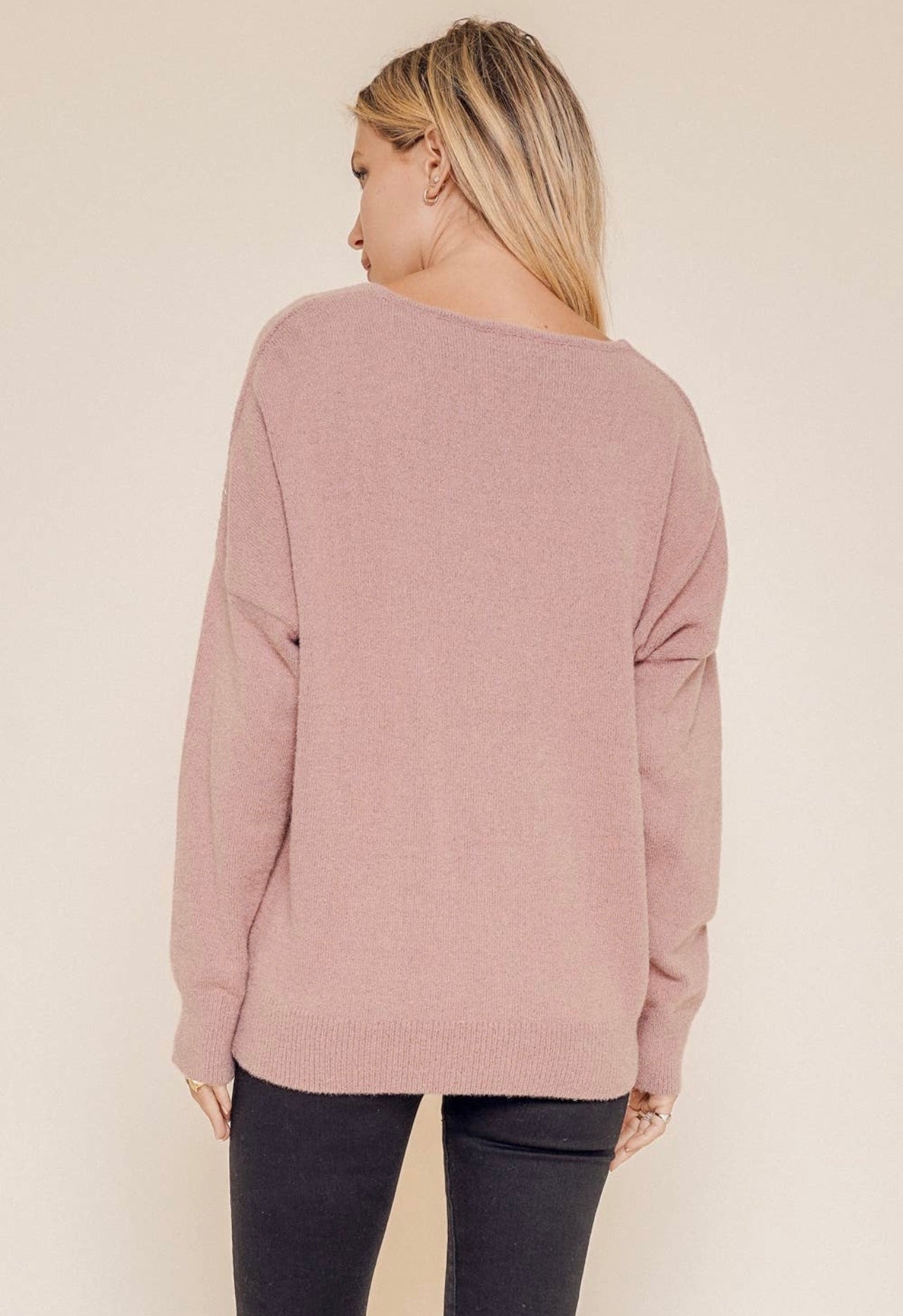 V-neck Boxy Sweater