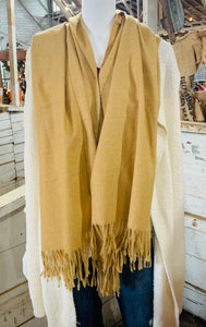 Mustard Frayed Scarves