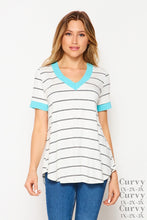 Load image into Gallery viewer, Striped V-Neck Top
