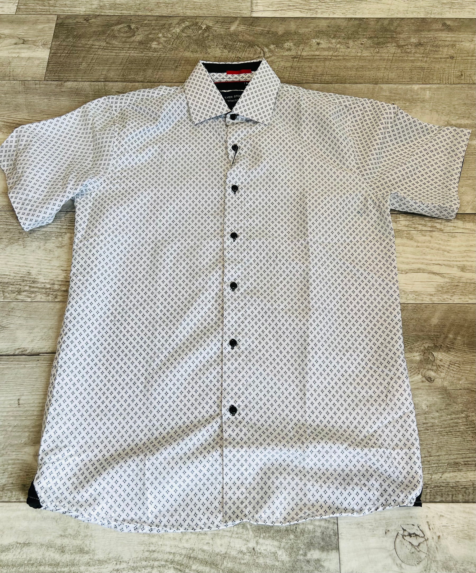 Silver Stone Short Sleeve Button-Up