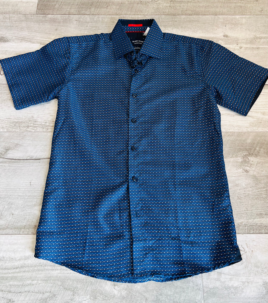 Silver Stone Short Sleeve Button-Up