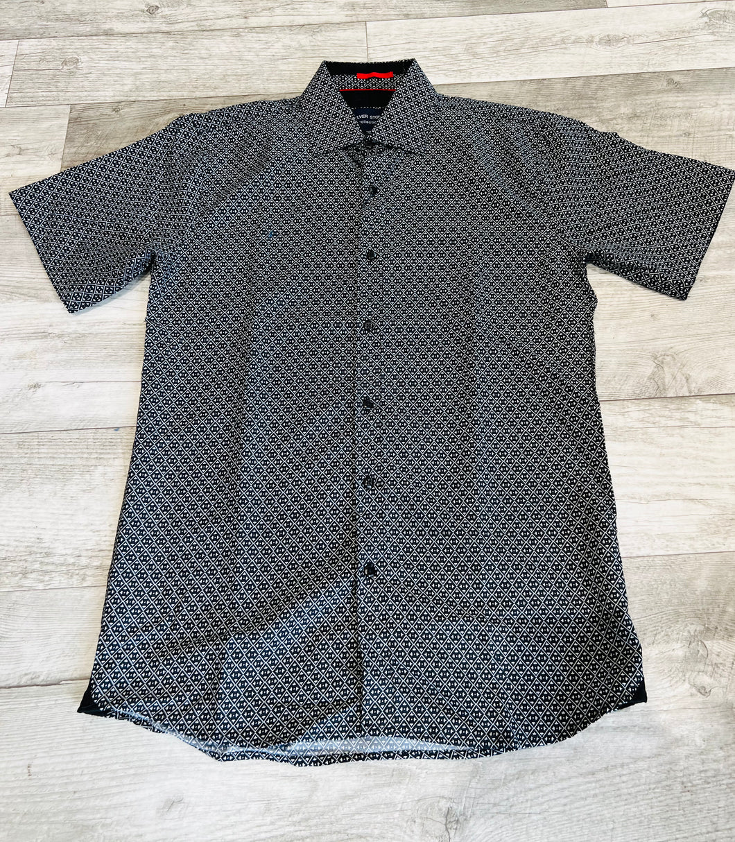 Silver Stone Short Sleeve Button-Up