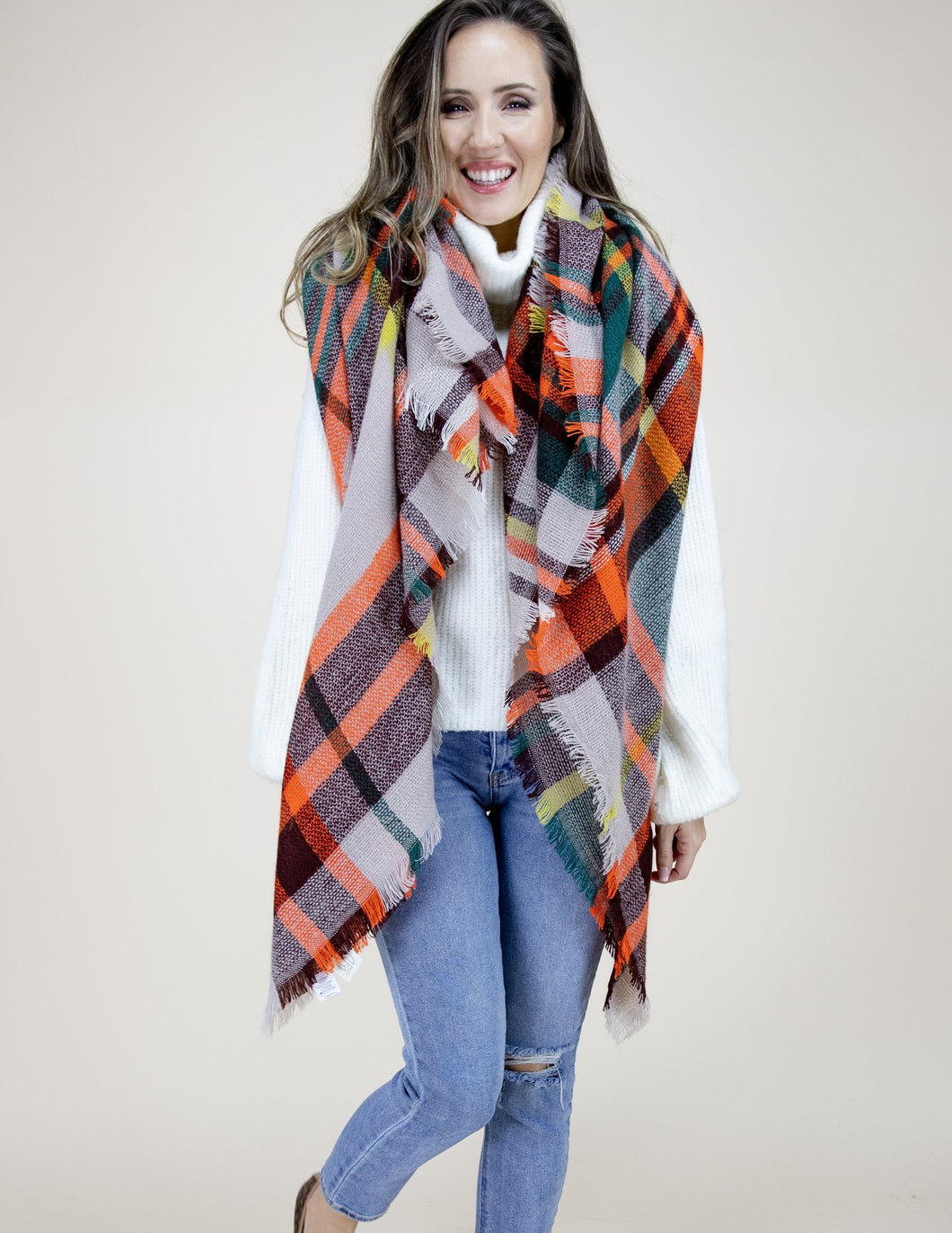 Plaid Blanket Scarf